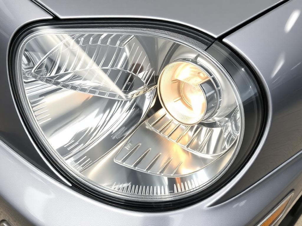 Headlight lens before restoration
