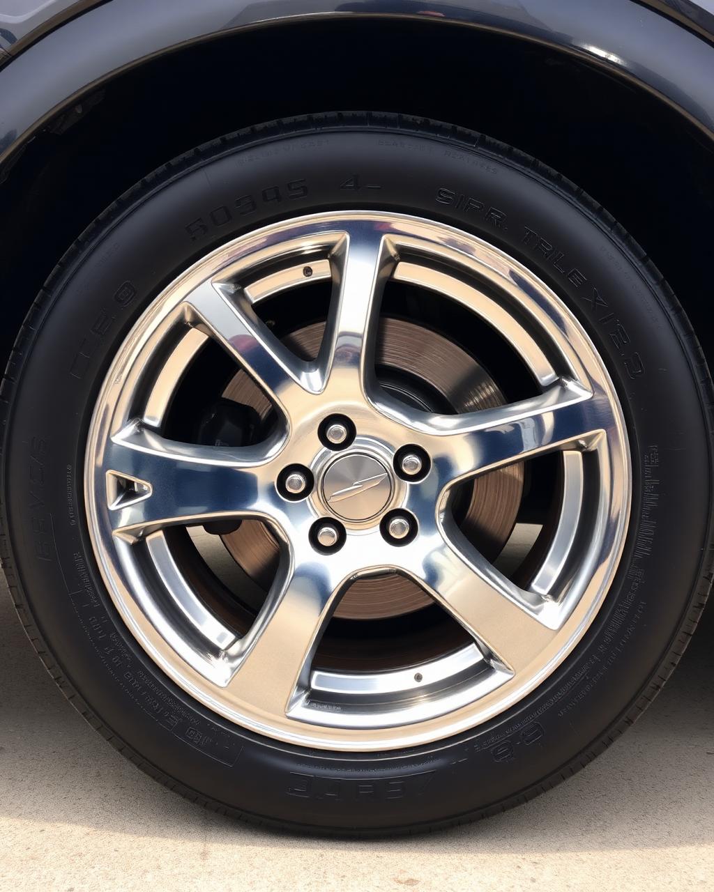 Cleaned and dressed wheel and tire